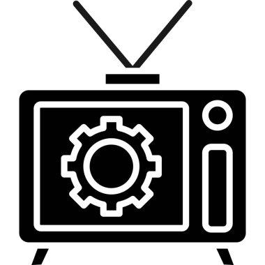 Televizyon. Web simgesi basit illüstrasyon