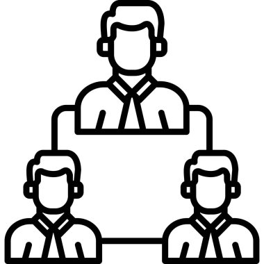 Çağrı merkezi simgesi, ana hatlı vektör çizimi