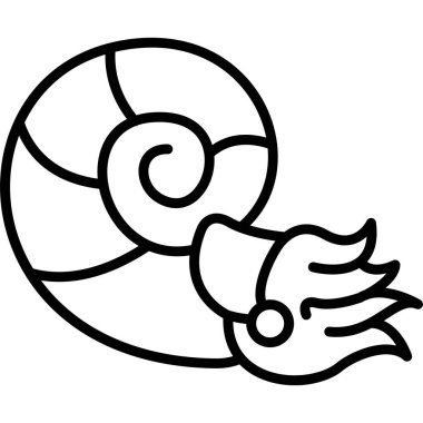 Şirin salyangoz ikonu. Beyaz arkaplanda izole edilmiş web tasarımı için salyangoz vektör çizelgesi