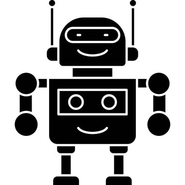 robot ikon vektör illüstrasyonu