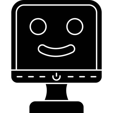 bilgisayar izleme simgesi, vektör illüstrasyonu