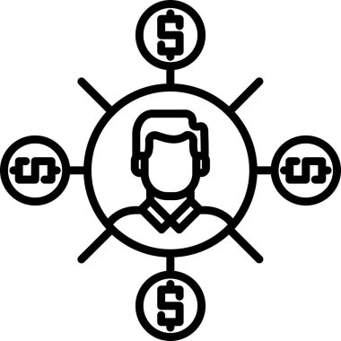 Müşteri hizmeti simgesi, vektör illüstrasyonu