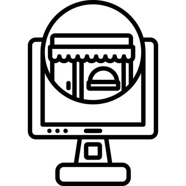 çevrimiçi web simgesi, basit vektör