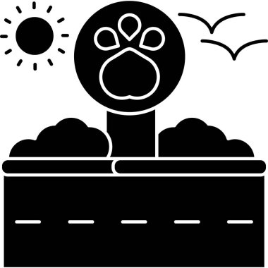 Katı bir hayvan köpek simgesi