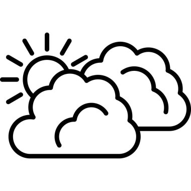 bulut simgesi, vektör illüstrasyonu