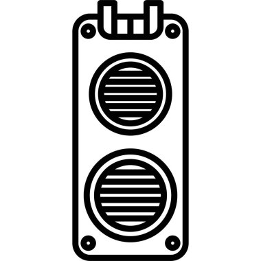 Siyah bir simgenin vektör illüstrasyonu