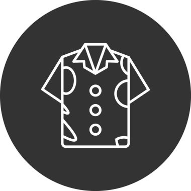 Kıyafetlerin vektör çizimi modern simge