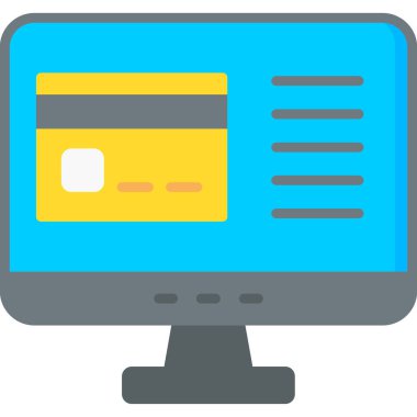 Kredi kartı simgesi, vektör illüstrasyonu