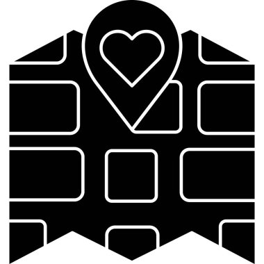 Kalp simgesinin vektör illüstrasyonu