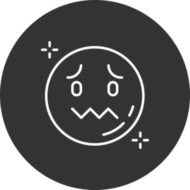 üzgün emoji simgesi vektör illüstrasyonu