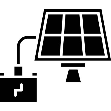 Güneş enerjisi sembolü vektör illüstrasyonu
