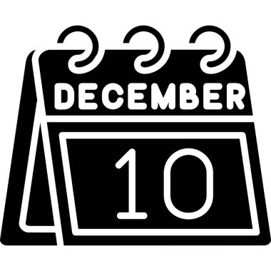 9 Aralık - 11 simge - takvim günü vektörü