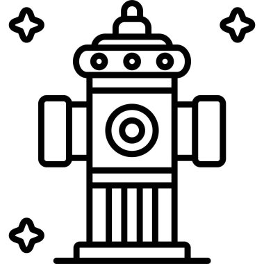 Bir robot simgesinin vektör illüstrasyonu