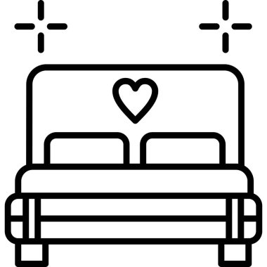 yatak ağı simgesi, basit vektör illüstrasyonu
