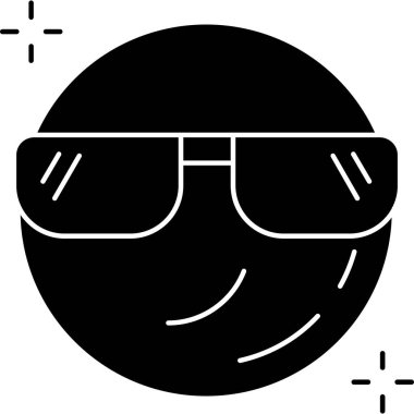 Şirin bir güneş gözlüğü simgesinin vektör çizimi