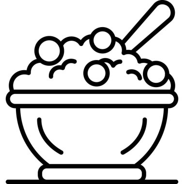 Çorba yemek ikonu ana hatlarıyla