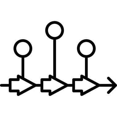 ağ yapısının çizgi simgesi tasarımı