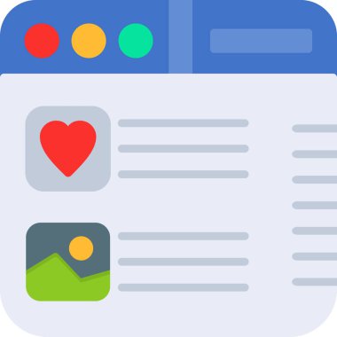 Sohbet web simgesi, basit vektör illüstrasyonu