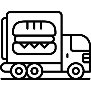 Gıda kamyon vektör çizim