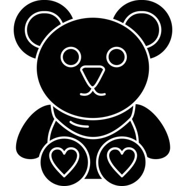 şirin ayı simgesi, vektör illüstrasyonu