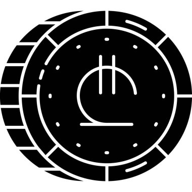 Dolar işareti olan bir saatin vektör çizimi