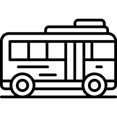 bus simgesi vektör illüstrasyonu