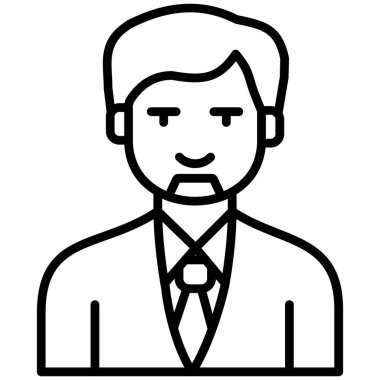 İş adamı avatar karakter ikon vektör illüstrasyon tasarımı