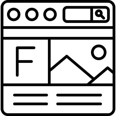 Web simgesi, vektör illüstrasyonu