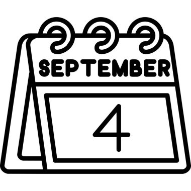 Takvim Eylül vektör illüstrasyonu