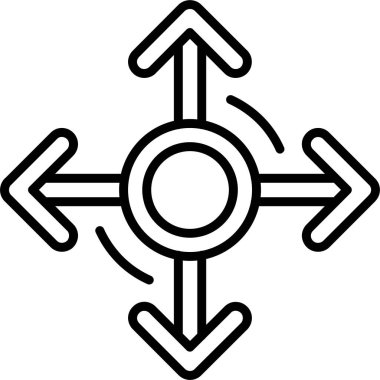 Yön. Web simgesi basit illüstrasyon