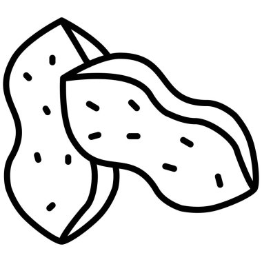 Taze karpuz dilimi, meyve, yaz yemeği vektörü çizim çizgisi simgesi