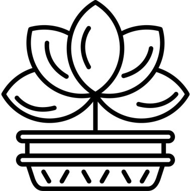 lotus. Web simgesi basit illüstrasyon