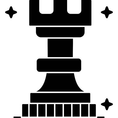 Satranç ikonunun vektör illüstrasyonu