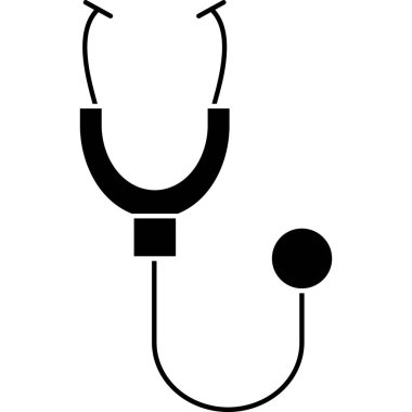 Stetoskop tıbbi simge, vektör çizim