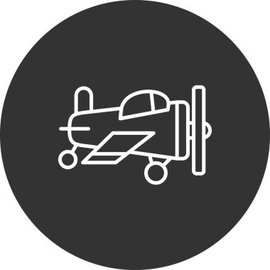 düzlem simgesinin vektör illüstrasyonu