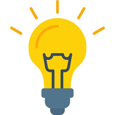 Işık lambası simgesi, vektör illüstrasyonu