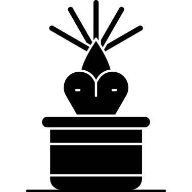 Kaktüs. Web simgesi basit illüstrasyon