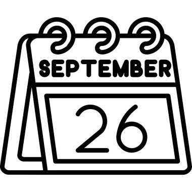 Takvim simgesi, vektör çizimi