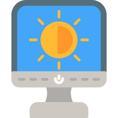 Güneş Simgesi Vektör illüstrasyonu