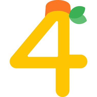 Dört renkli dört numara.