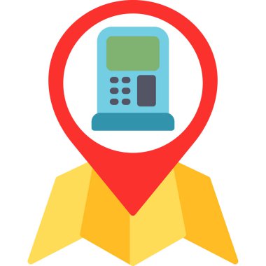 gps harita pin simgesi düz biçimli