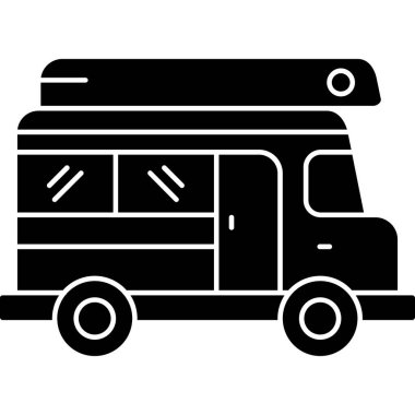 Karavan simgesi vektör illüstrasyonu