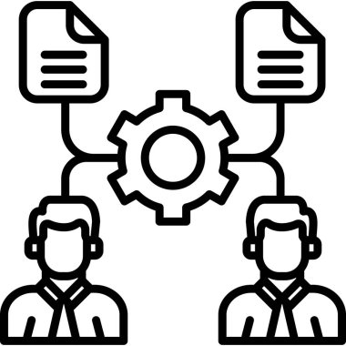 iş takım çalışması simgesi, basit tasarım