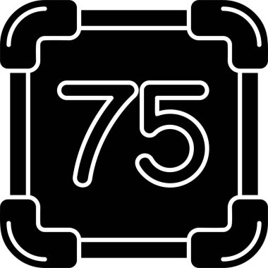 78 yıllık bir ikon. vektör illüstrasyonu.