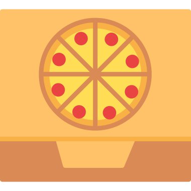 pizza. Web simgesi basit illüstrasyon