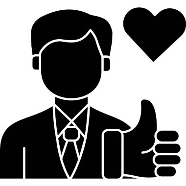 İş adamı. Web simgesi basit illüstrasyon