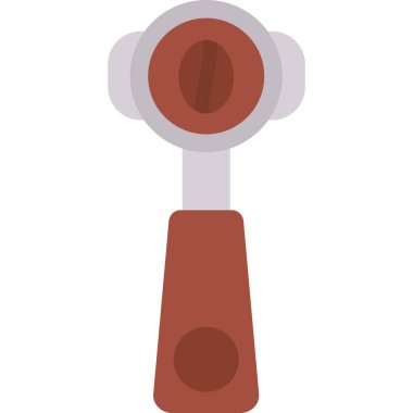 Düz vektör içinde çekiç simgesi izole, inşaat ve sanayi için vektör illüstrasyonu