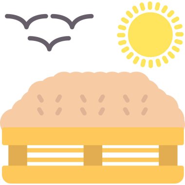 Ekmek fırını simgesi düz stil