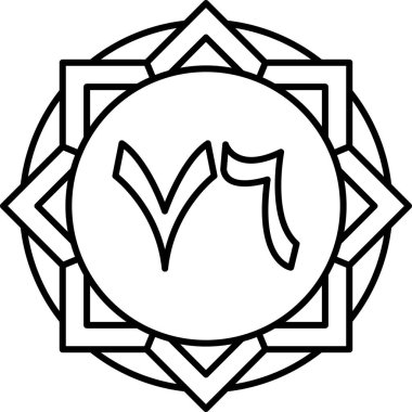 Süs simgesi, vektör illüstrasyonu