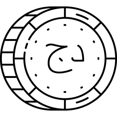 Madeni para ikonu. Web için para vektör simgesinin basit illüstrasyonu